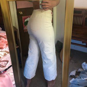 H&M flared leg cropped denim pants